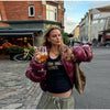 Stand Collar Layered Zipper Cotton Jacket Woman Loose Solid Color Long Sleeves Casual Coat Versatile Street Women's Warm Jackets