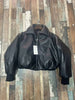 Women's Autumn Winter Clothes Solid Color Leather Thicken Warm Female Short Cotton Jacket 5C1437