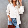 Winter Clothes Women Corduroy Long Sleeve Casual Shirt Button Women Coat Overshirt Loose Comfortable Coat Female