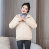 Add Velvet Padded Coat Women Winter Hooded Outerwear Ladies Warm Cotton-Padded Jacket Overcoat Short Female Top