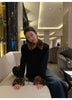 Ladies Coat Jacket Spring Autumn Short Jackets Korean Leopard Print Fur Collar Besign With Single Breasted Buckle Coats
