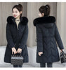 Winter Down Cotton Jacket Women Korean Cotton-Padded Thicken Warm Mid Long Hooded Parkas Slim Coat Female Casual Ladies Tops
