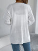 Solid Color Hollow Lantern Long Sleeve Sweater for Women Casual Cardigan Sweaters Autumn Winter Mid-length Jacket Tops