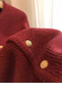 Crew neck 100 pure cashmere cardigan small fragrant coat women's spring and autumn loose wool knit sweater