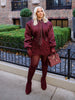 Elegant Full Sleeve Short Jacket Women Chic Zipper O-neck Shoulder-padded Blazer Coat Female Solid Coats Lady