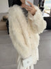 Women Autumn Furry Sweater Coat Single Button Design Knitted Warm Coat Thick Cardigans Clothes Tops For Women Sweater