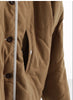 Reversible Short Padded Jacket for Petite Women, Casual Loose-Fitting Thick Cotton Coat with Color-Blocking Design for Women in Winter