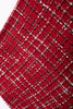 Women Vintage Red Plaid Tweed Coat Slim Turn Down Collar Long Sleeve Jacket Autumn Lady High Street Outwear