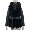 Women's Warm Faux Fur Coat with Belt, Thick Long Coat, Hooded Zipper, Autumn, Winter, Fur Coat Women