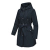 Spring Autumn Hooded Water-repellent Jacket with Belt Thin Casual Loose Trench Coat Women Windbreaker