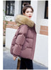 Cotton-Padded Jacket Women Winter Heavy Wool Collar Parkas Short Coat Female Thick Warm Down Cotton Overcoat Ladies Top