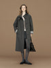 Womens British Trench Coat Contrast Cuff Stand Collar Heritage Workwear Style Pink Black Khaki Short Long Trench Coat