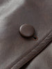 Woman Vintage Brown Lace Up Pu Leather Jacket Slim Fit Lapel Collar Long Sleeved Short Coats Fall Lady Chic Outfits