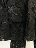 High Street Designer Runway Suit Set Women's Single Button Guipure Lace Sequined Blazer Pants Suit