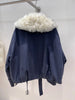 Women Winter Warm Natural Lamb Sheep Fur Collar Goose Down Jackets Thick Coat Outwear Female Puffer Jackets