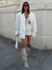 Loose White Office Women Blazer Winter Lapel Long Sleeve Blazers Elegant Classic Solid Top Female Clothing