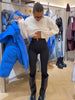 Contrast Women's Leggings Slim High Waist Hip Package Party Long Bottom Female Street Shrinking Trousers Lady