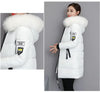 Parkas Women Winter Jacket Coat Hooded Fur Collar Outwear Female Parka Thick Cotton Padded Female Overcoat