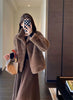 Autumn Winter Female Lamb Wool Faux Fur Tops Coat Women Stand Collar Short Fur Jacket Ladies Long Sleeves Plush Outerwear