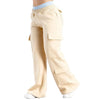 Women‘s Wide Leg Cargo Pants Elastic Waistband with Large Pockets Casual Fitness Sportswear Y2k Long Pants