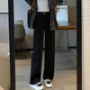Woman Vintage Wide Leg Jeans Girls High Waist Pants Female Black Black Grey Retro Blue Light Blue Pink Denim Trousers