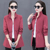 Windbreaker Women Mid Length Outerwear Spring Autumn Korean Waist Jacket Trench Coat for Women Basic Coat Mom Clothes