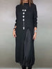 Long Sleeve Patchwork Sweater Maxi Dress, Women Autumn Stand Collar Casual Party Dress, Elegant Ladies Dress Sets