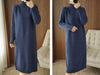 Women's Knit Sweater Dress Loose Knitted One-piece Dresses For Women Autumn Winter With Midi Korean