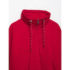 2026Classic Commuter Style Women S Red Hooded Pilot Jacket Cotton Padded Elastic Ruffle Hem Loose Short Casual Coat
