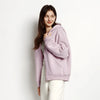 Jacket Women Fleece Drop Shoulder Loose Lazy Sweatshirt White Winter Minimalist Hooded Women's Clothing
