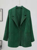Pleated Blazers For Women Spring Lapel Single Breasted Long Sleeves Coat Female Coat 2DA3117