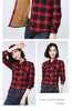 Winter Women's Warm Plaid Shirt Coat Casual Fleece Velvet Plus Thicke Jacket Tops College Style Woman Clothes Outerwear