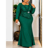 Elegant African Dresses for Women Plus Size Ruffle Evening Party Long Dress Dashiki Ankara Turkey Outfits Robe African Clothes