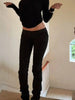 Women's Denim Pants Low Rise Jeans American Retro Black Bootcut Jeans Y2k 2000s Harajuku Skinny Jeans Stretch Japanese Gyaru