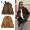 Mujer Bomber Jackets for Women Outerwears Suede Jacket Women Streetwear Holiday Women Coats Zipper Coats and Jackets