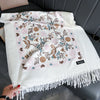 Winter Warm Cashmere Scarf for Women Embroidery Pashmina Blanket Thick Shawl Wrap Neckerchief Bufanda Echarpe Poncho