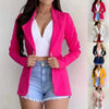 Formal Blazer Women Office Work Set Pocket Jacket Coat Loose women wear Women Blazer Casual Long-sleeved Top Solid Color Suit