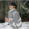 Women Chevron Color Block Padded Ski 2 Piece Set Fleece Collar Zipper Snow Jacket Cargo Wide Leg Pants Winter Snowboard Outfits