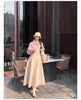 Winter Long Wool & Blends Coat for Women Chic Elegant Womans Clothing Skirted Woolen Overcoat
