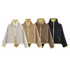 Autumn Casual Jacket Coat Contrast Color Design Long Sleeve Zipper Jackets For Women Streetwear Casual Outerwear