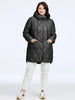 Women's Winter Jacket Plus Size Women Parka Long Down Jackets Hooded Diamond Quilted Coat Female Clothing Split Hem