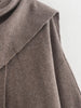 Ladies Autumn Winter Jacket Women Casual Commuter Coat Knitted Loose Oversize Coat Asymmetric Elegant Split Chic Scarf Jacket