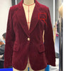 Women's Gold Velvet Blazer, Office Lady Spring Autumn Foreign Atmosphere, Red Blazers Suit, OL Professional Wear