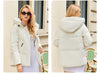 Winter Down Jacket Women Short Classic zipper Design Pocket Stand Collar Hooded Slim Coat Women Parkas 83319