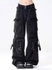 Women Y2k American Retro Mutil Pockets Cargo Jeans American Vintage Gyaru 2000s Aesthetic Grunge Jeans Straight Denim Pants