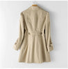 Spring Autumn Solid Trench Coat Women Single-Breasted Khaki Black Pink Beige Windbreaker Outerwear Casual Tops JH33
