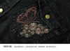 Cowboy Jacket For Women Spring Female Denim Coat Retro letter Butterfly Heavy Embroidery Loose Short DenimTop