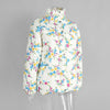 Thicken Women Puffer Jacket Oversize Stand Up Collar Zipper Floral Print Warm Cotton Filled Coat Autumn Winter