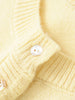 Women Elegant Yellow Sweater O Neck Single Breasted Long Butterfly Sleeve Knitted Cardigan Autumn Office Lady Coat