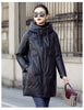Black PU Leather Coat Hooded Down Cotton Clothes Women's Winter Cocoon-Type Thick Loose Cotton-Padded Jacket Thick Parkas